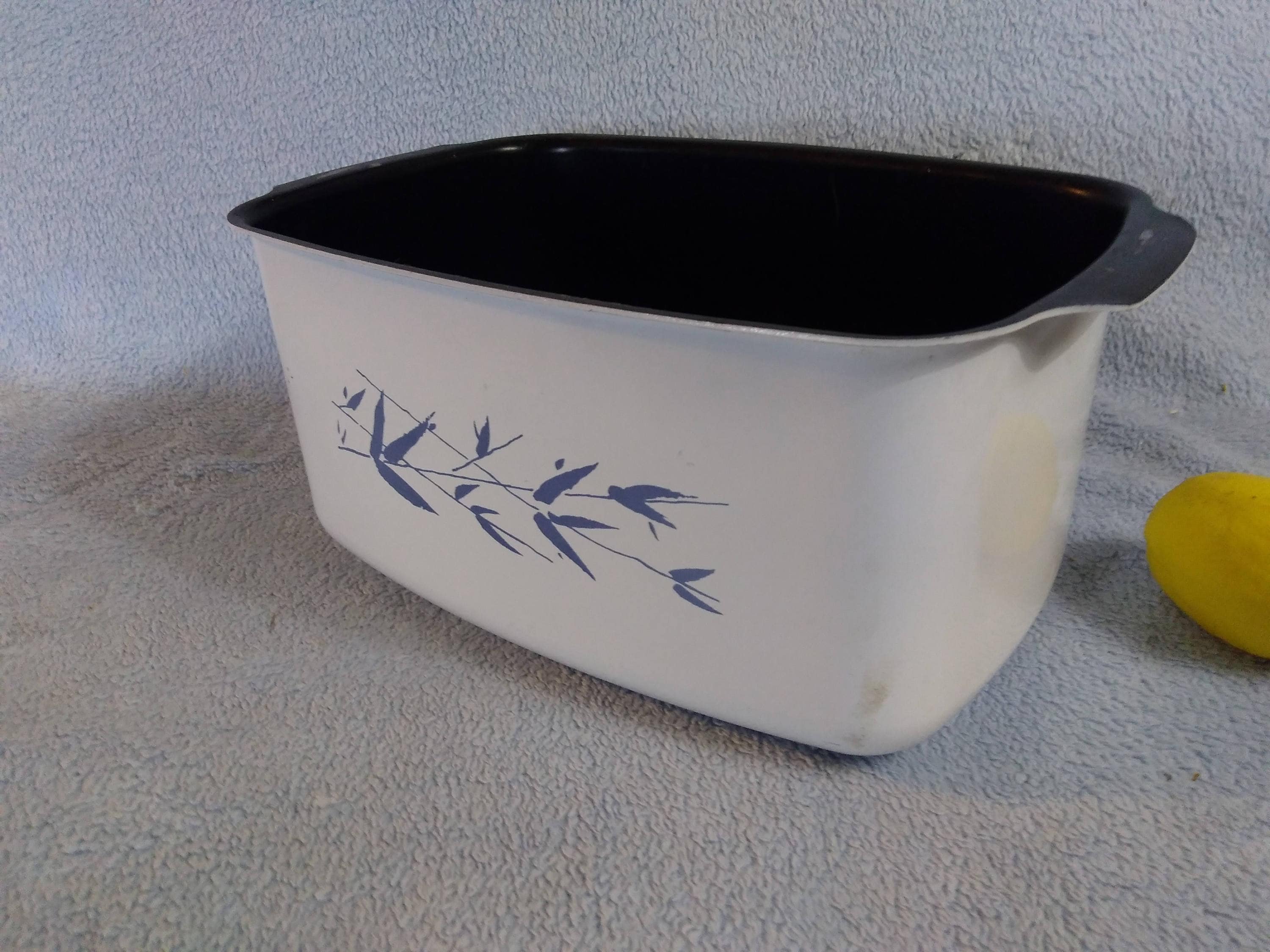 West Bend 6 Quart Teflon Coated Blue Flowers On White Replacement Pan Pot For Slow Cooker 84116