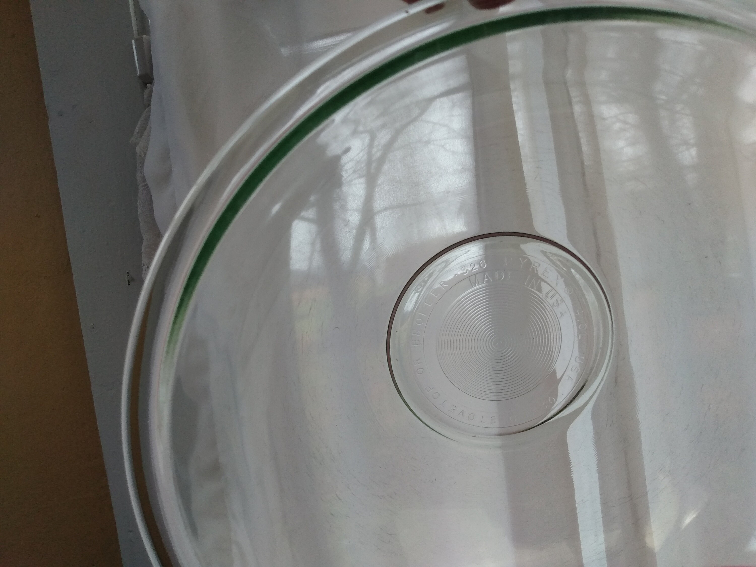 Pyrex Green Tint Clear Glass Visions Mixing Bowl 326 4 Liter Bowl