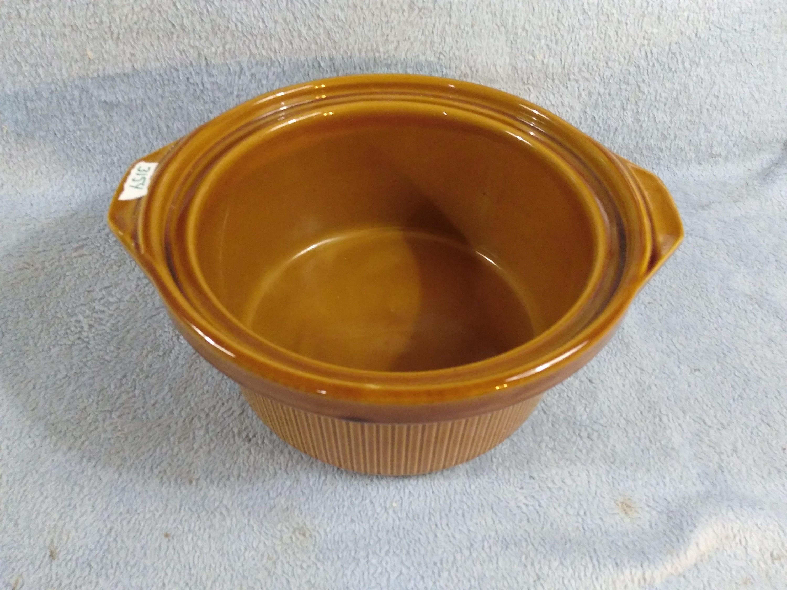 Vintage Rival Replacement Brown Ceramic Stoneware Ceramic Slow Cooker