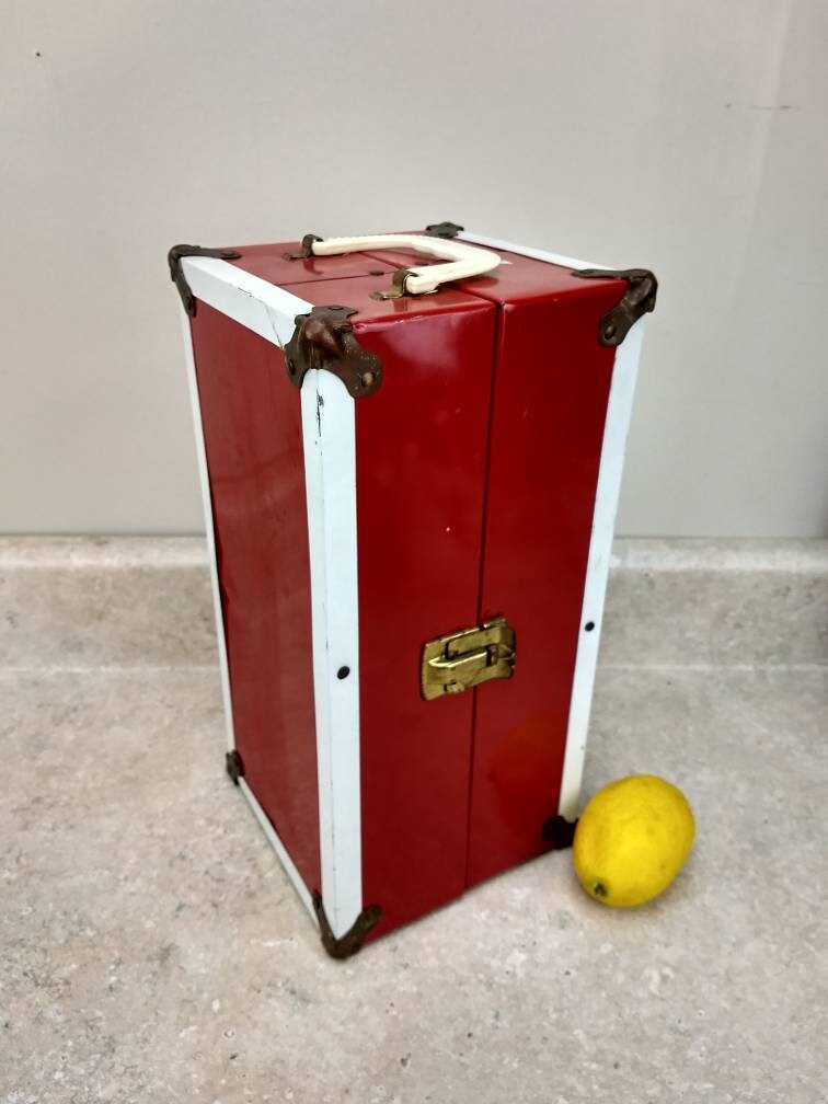 Mid Century Doll Trunk Barbie Carry Case Mid Century Red And