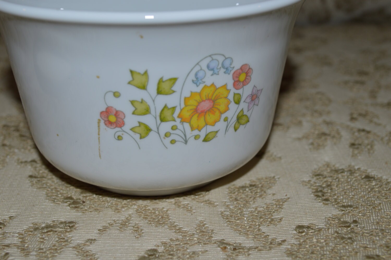 Vintage Corelle By Corning Spring Meadow Sugar Bowl With Lid Retro Kitchen