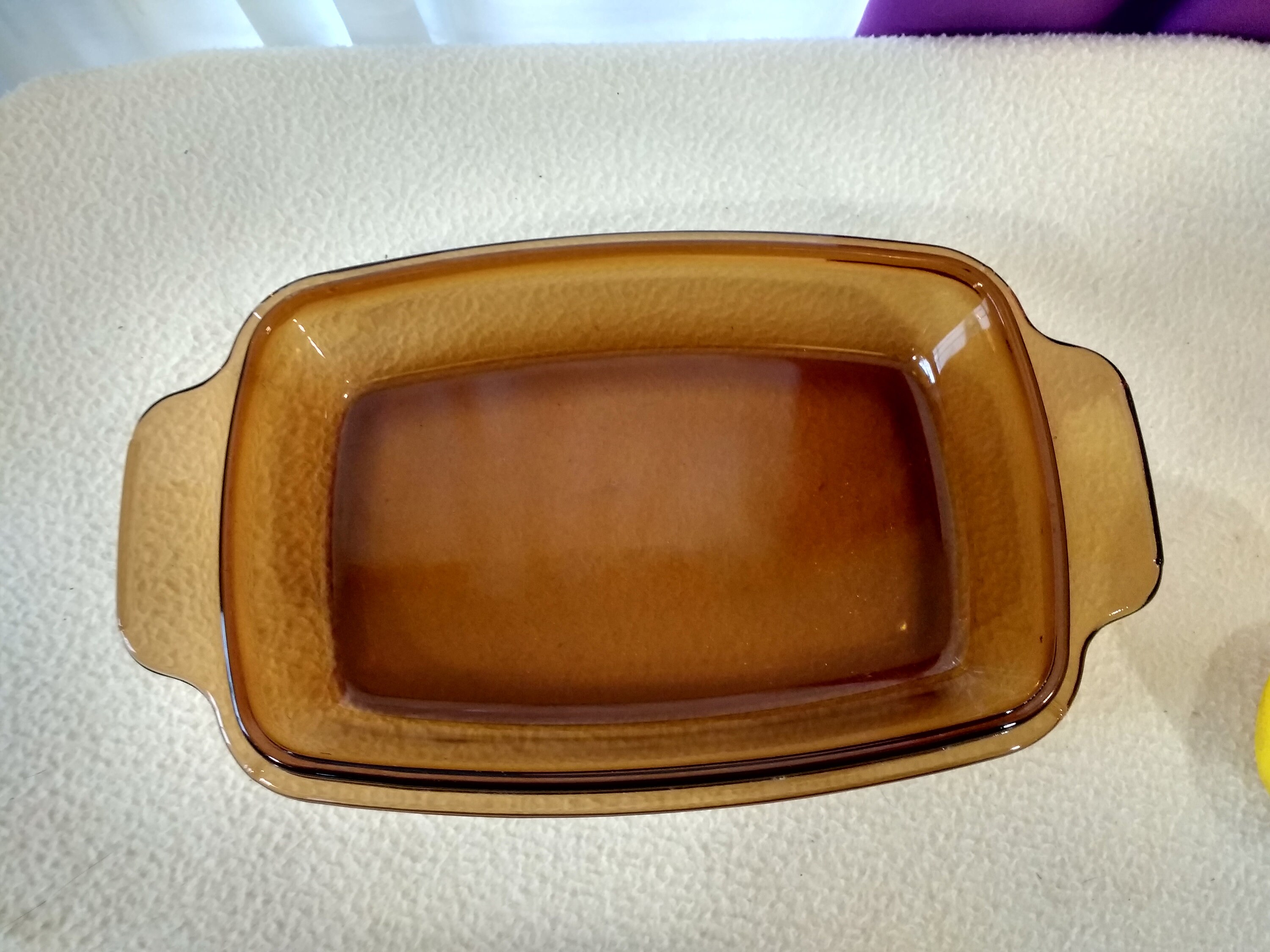 West Bend Vintage Golden Amber Brown Glass Slow Cooker Textured Cover