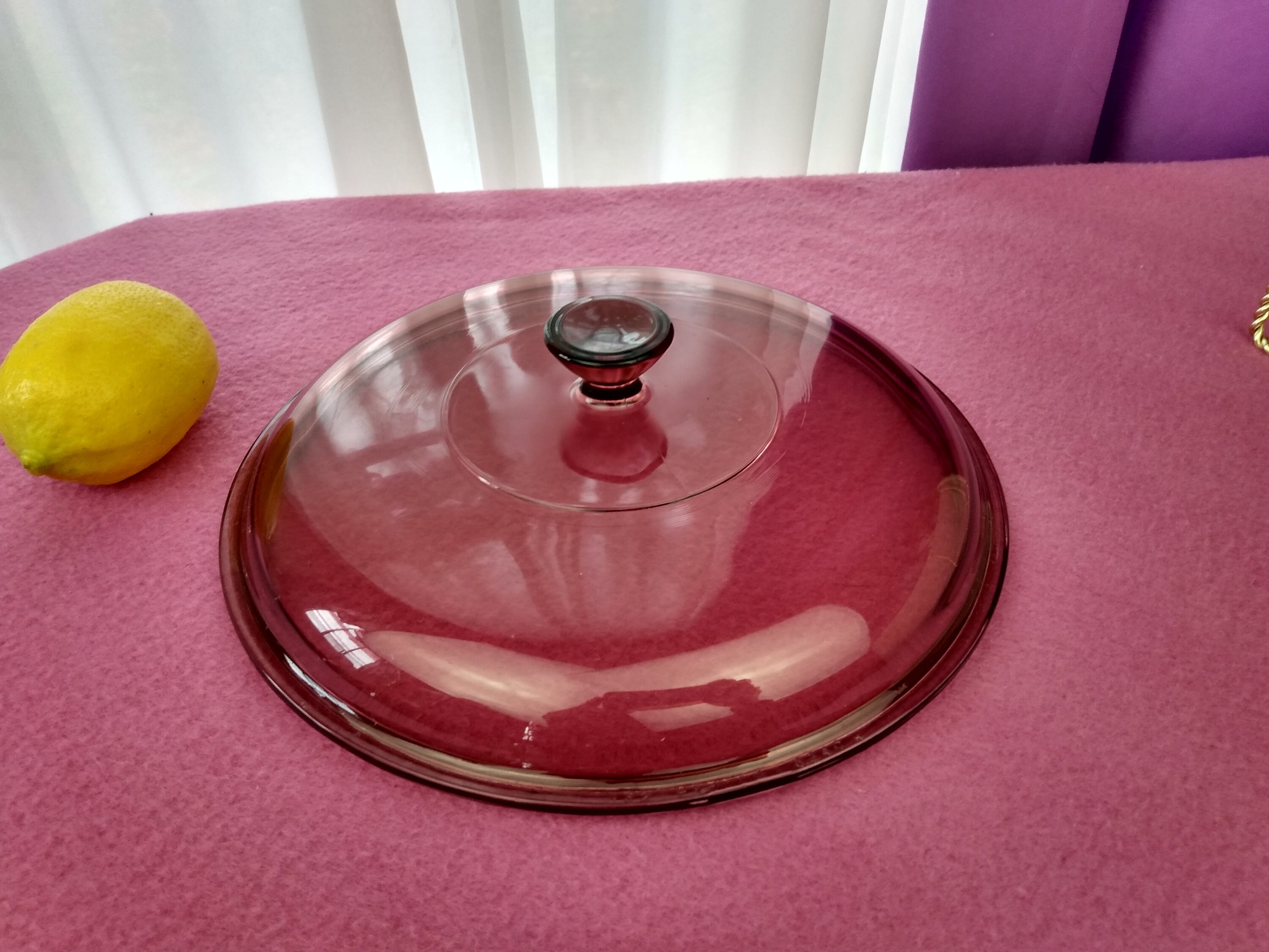 Cranberry Round Covered Casserole in Originals Cranberry by Pyrex 2 12 qt