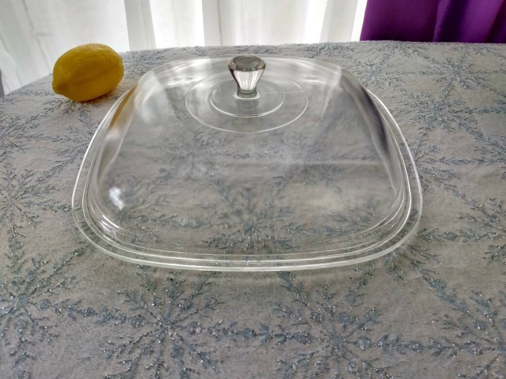 Corning P 12 C Square 10 Inch Lid Small Knob Pyrex Clear Glass Large Small Square Pyrex Dish With Lid