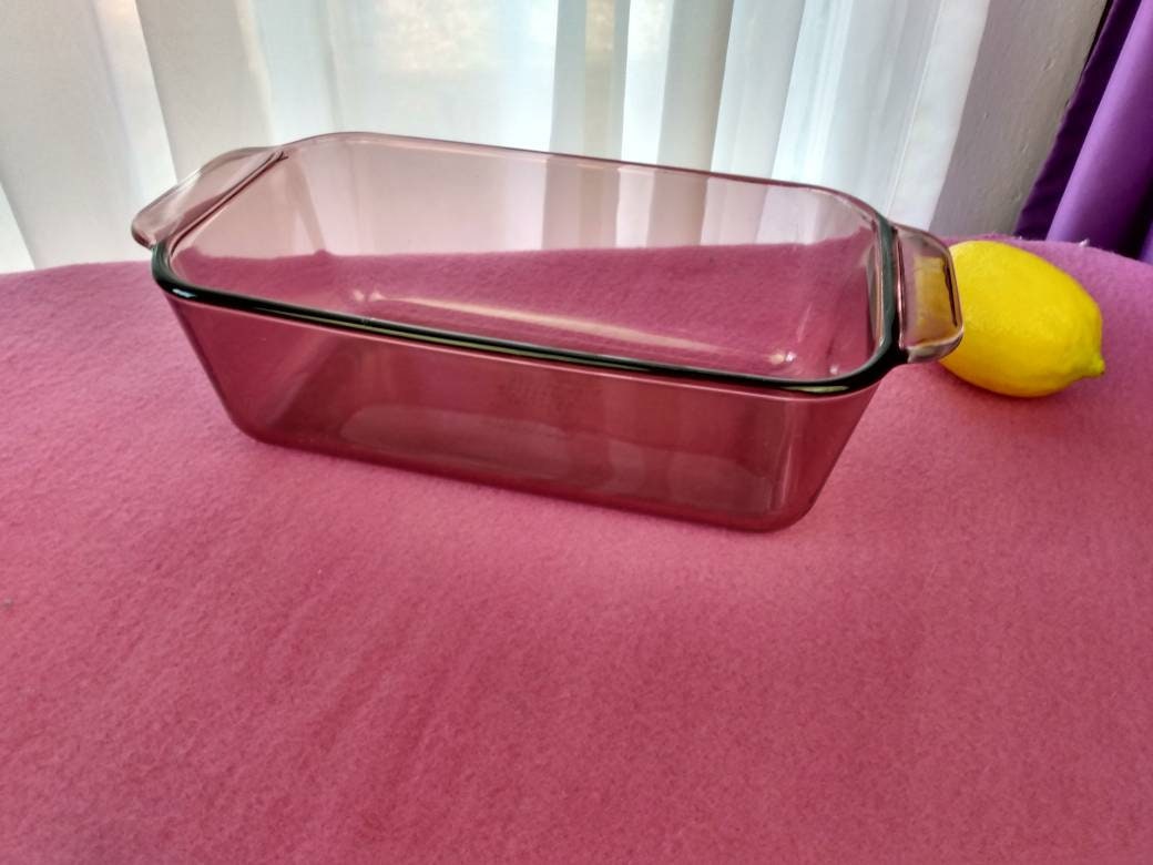 Cranberry Visions Loaf Pan 213R Pyrex Visionware Bread And Meatloaf