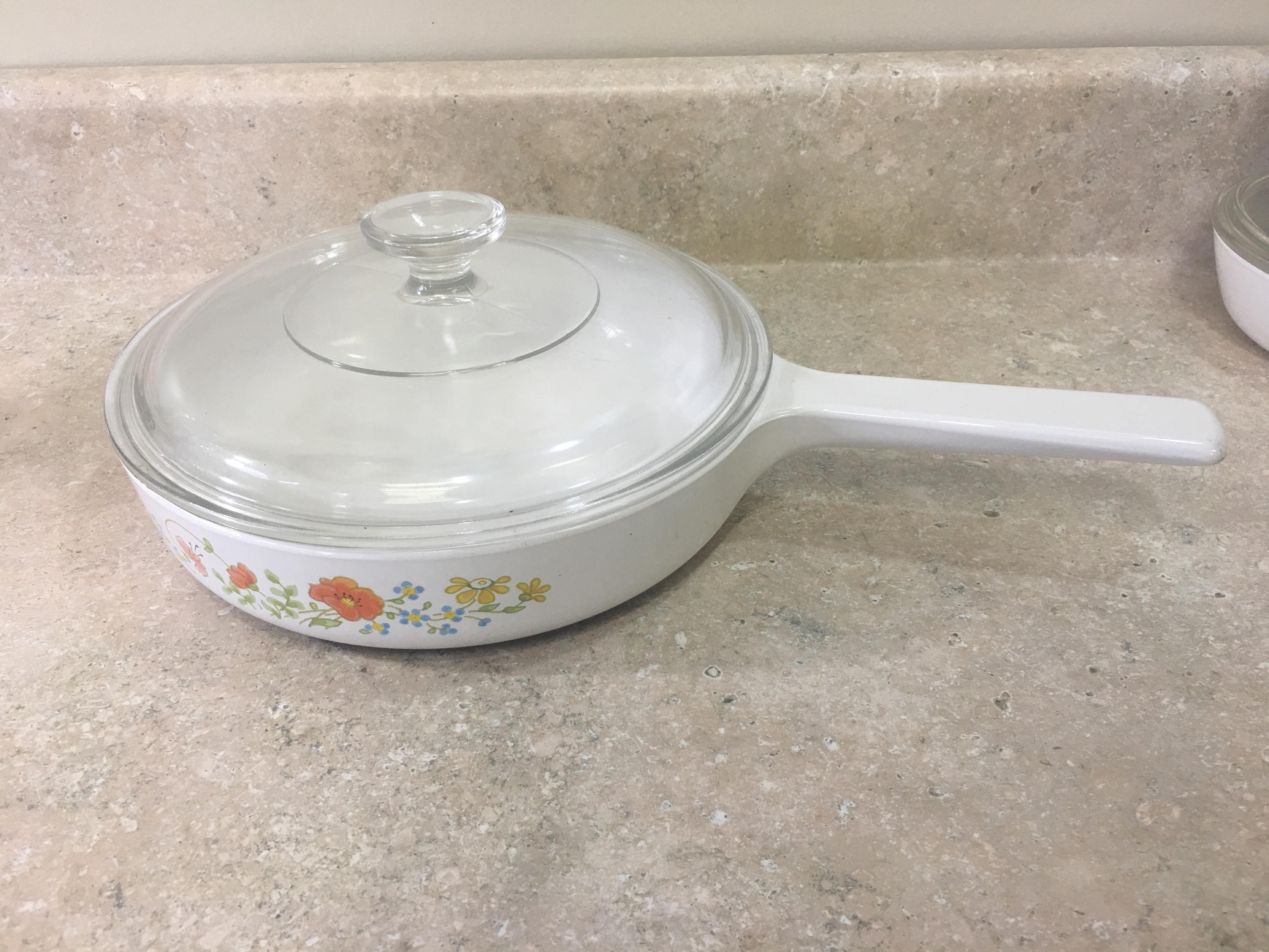 Corning Ware RangeToppers N 8 1/2 B Wildflower Poppy Aluminum Clad