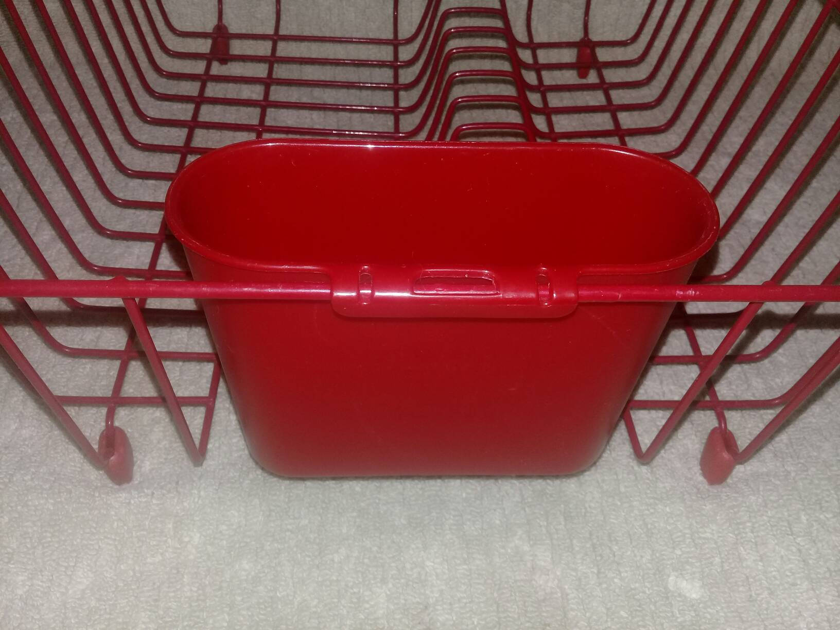 RUBBERMAID Retro Red Vintage Dish Drying Rack Kitchen 1980's Plate Cup