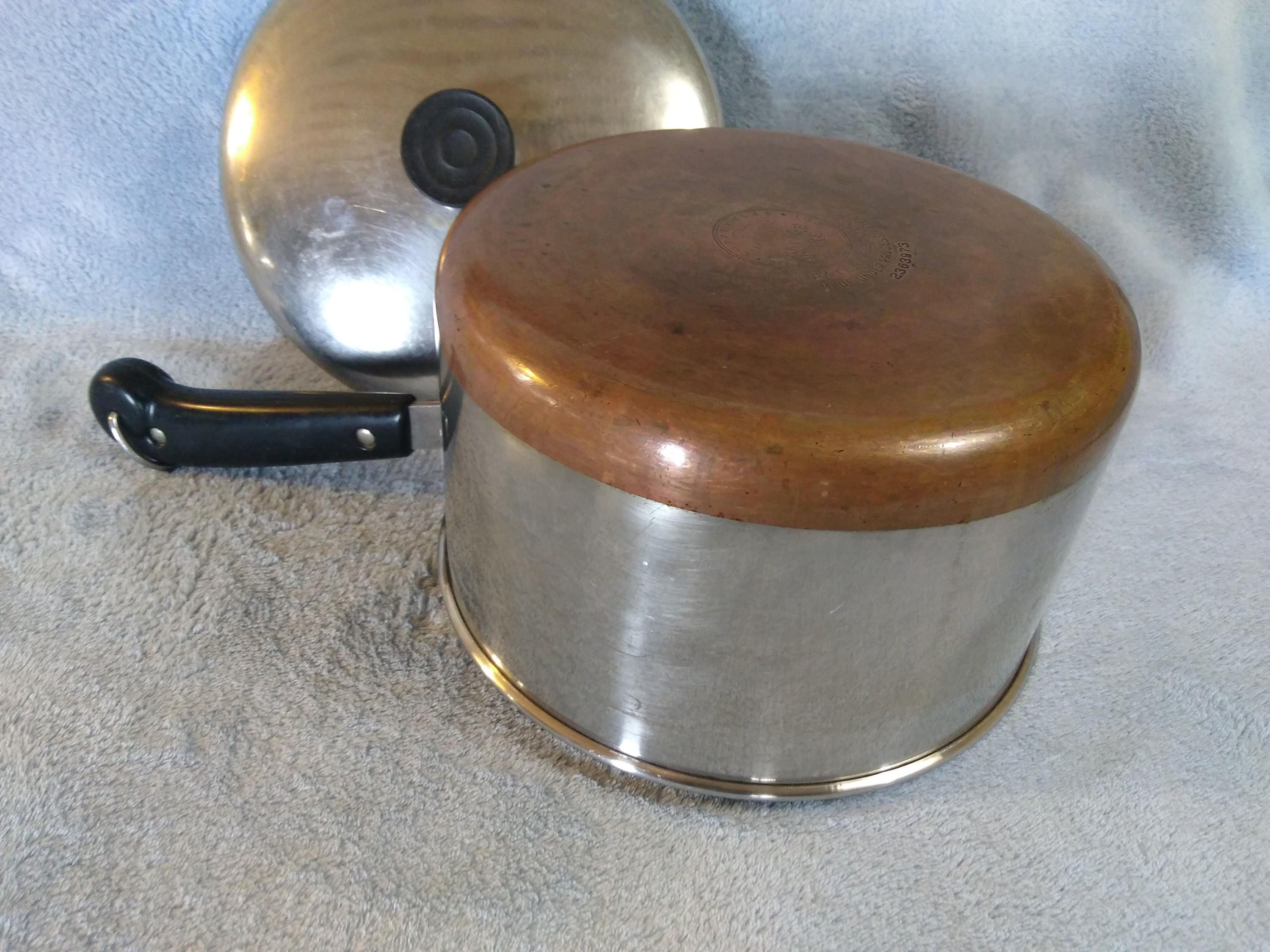 Rare Vintage 3 Quart Revereware Pan Bakelite Handle Revere Ware