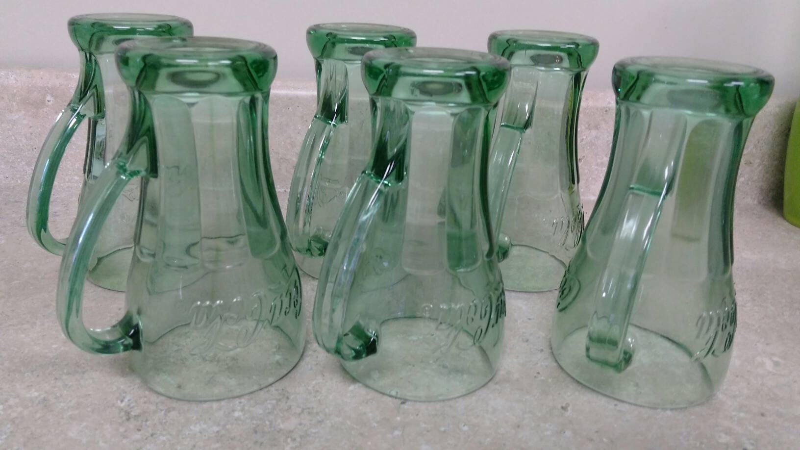 tall glasses with handles