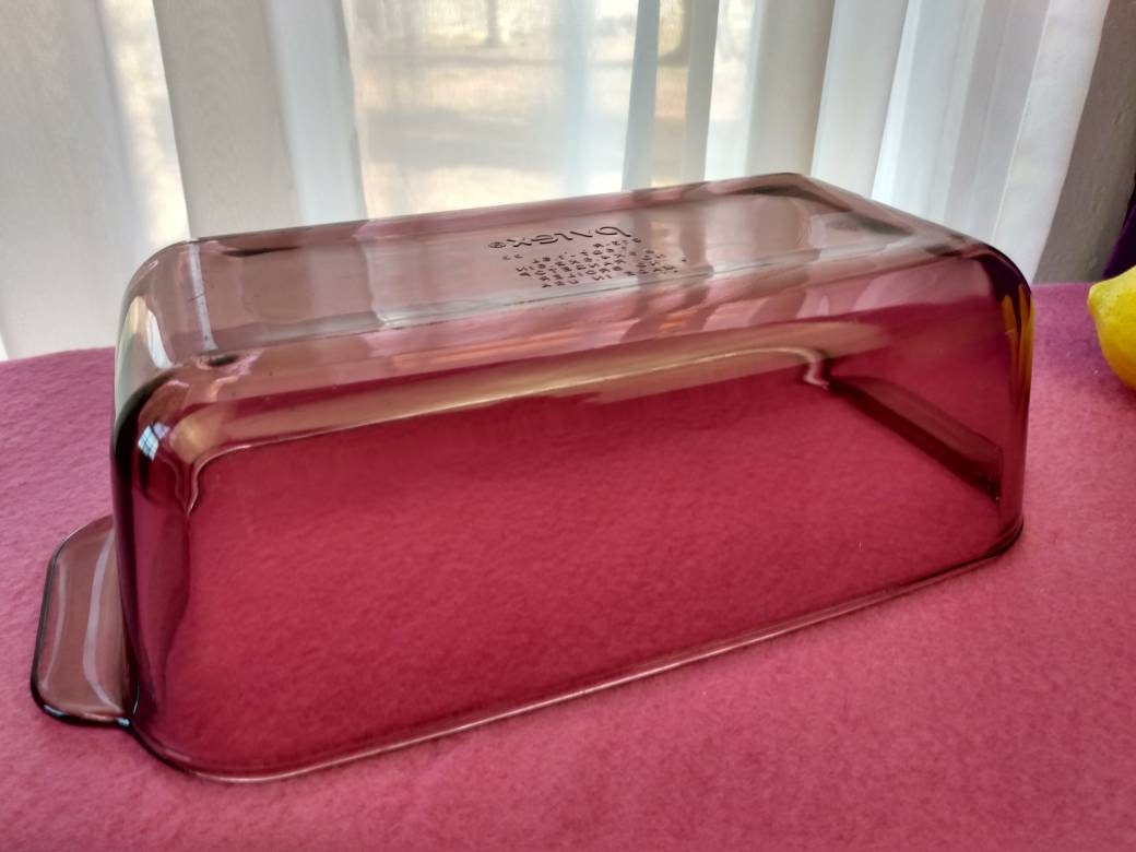 Cranberry Visions Loaf Pan 213R Pyrex Visionware Bread And Meatloaf