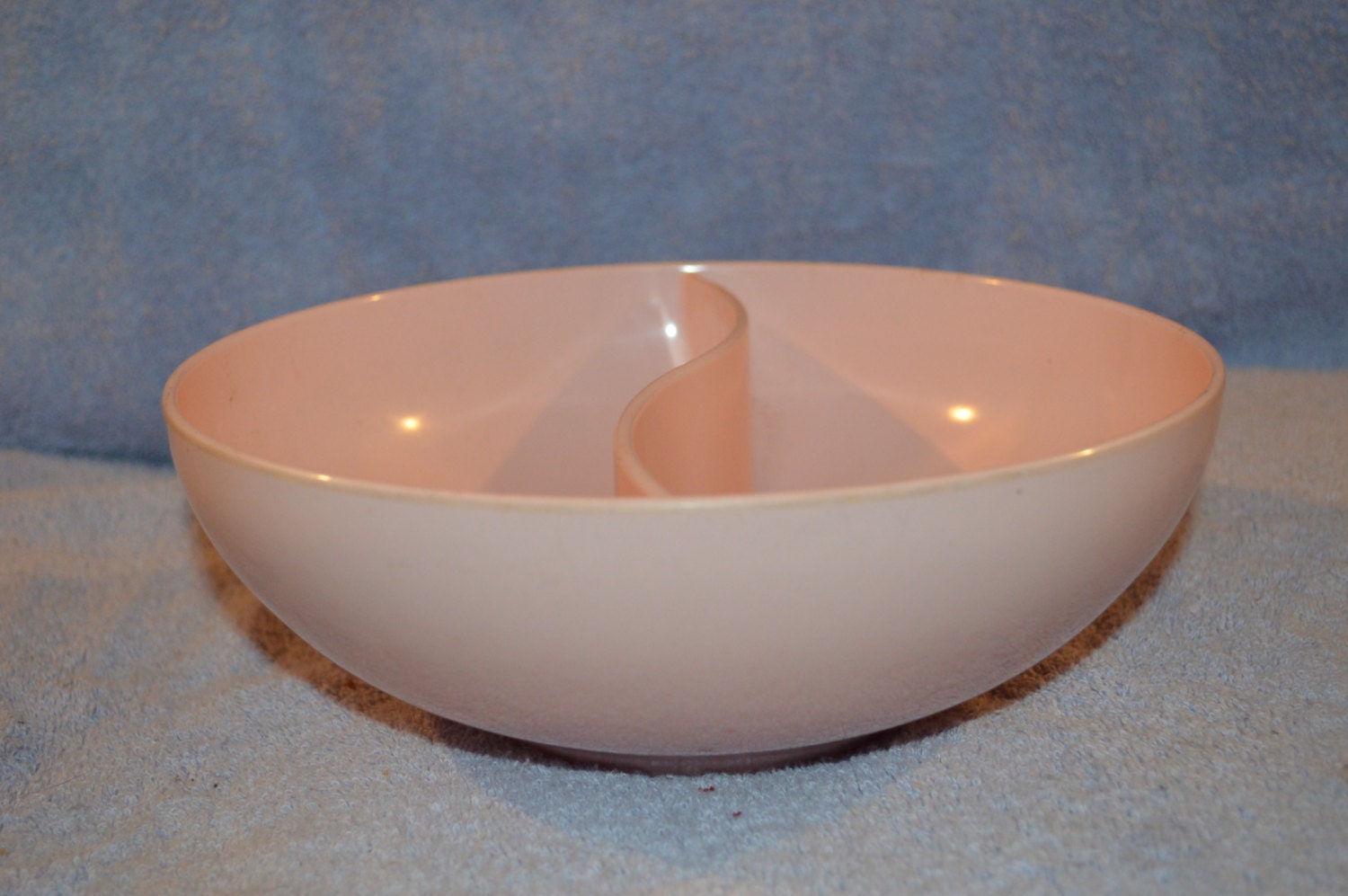 Melamine Melmac Pink Divided Serving Bowl Mid Century Kitchen RV