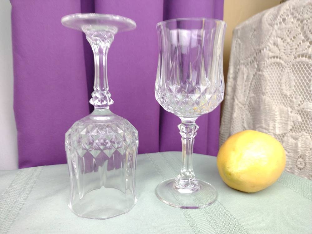 Longchamp Wine Glass By Cristal D' Arques Durand Lead Crystal Stemware Set Of 2 Replacements