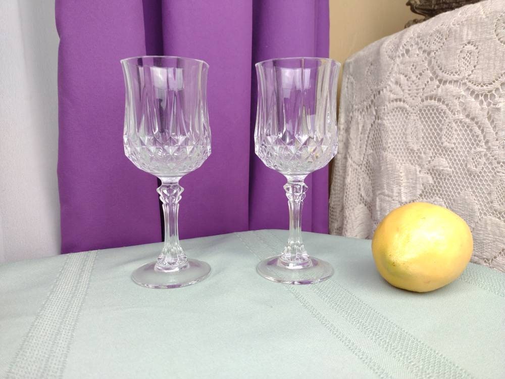 Longchamp Wine Glass By Cristal D' Arques Durand Lead Crystal Stemware Set Of 2 Replacements