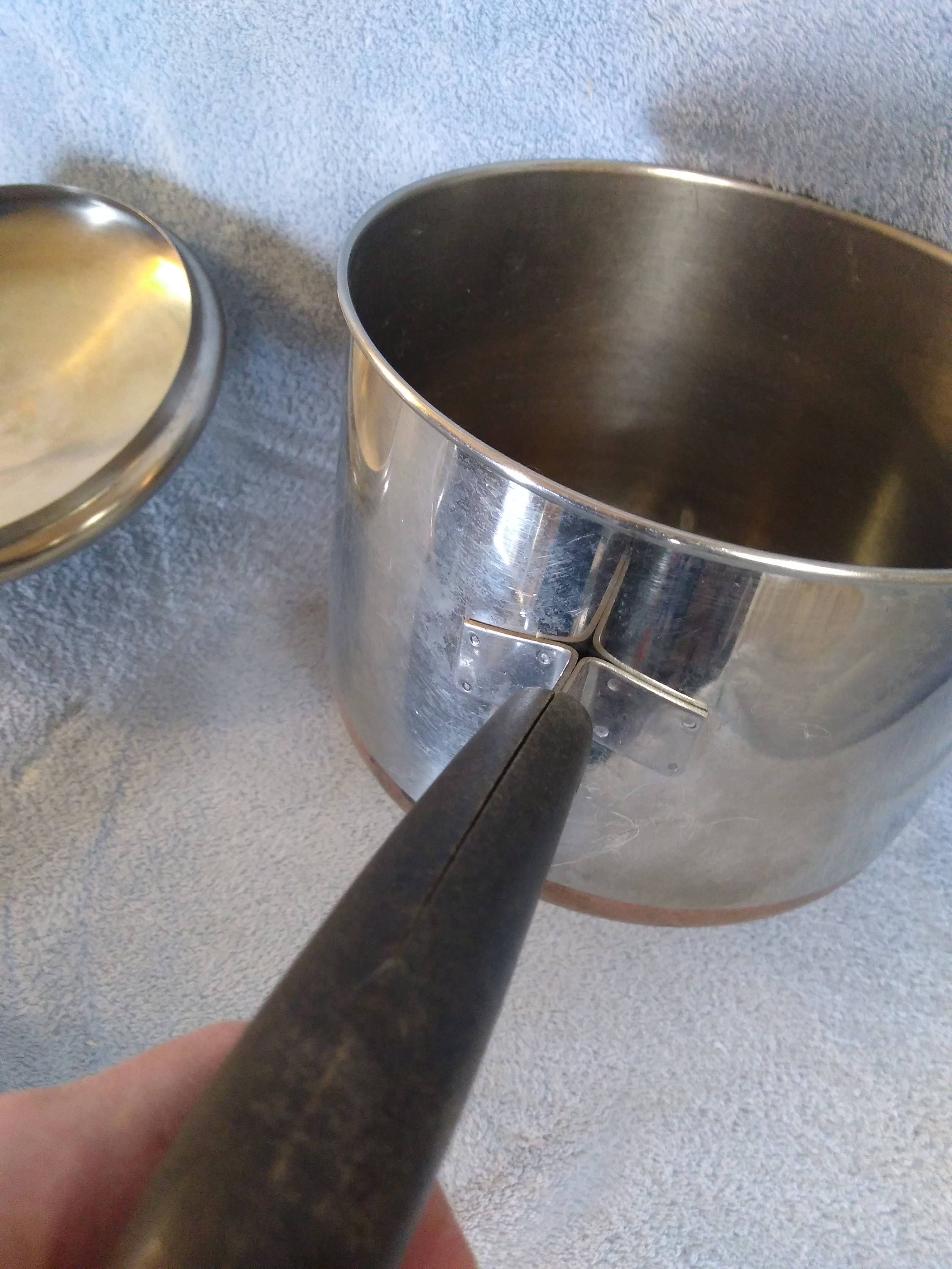 Revere Ware 1801 Stainless Steel Pot Copper Clad with Double Boiler