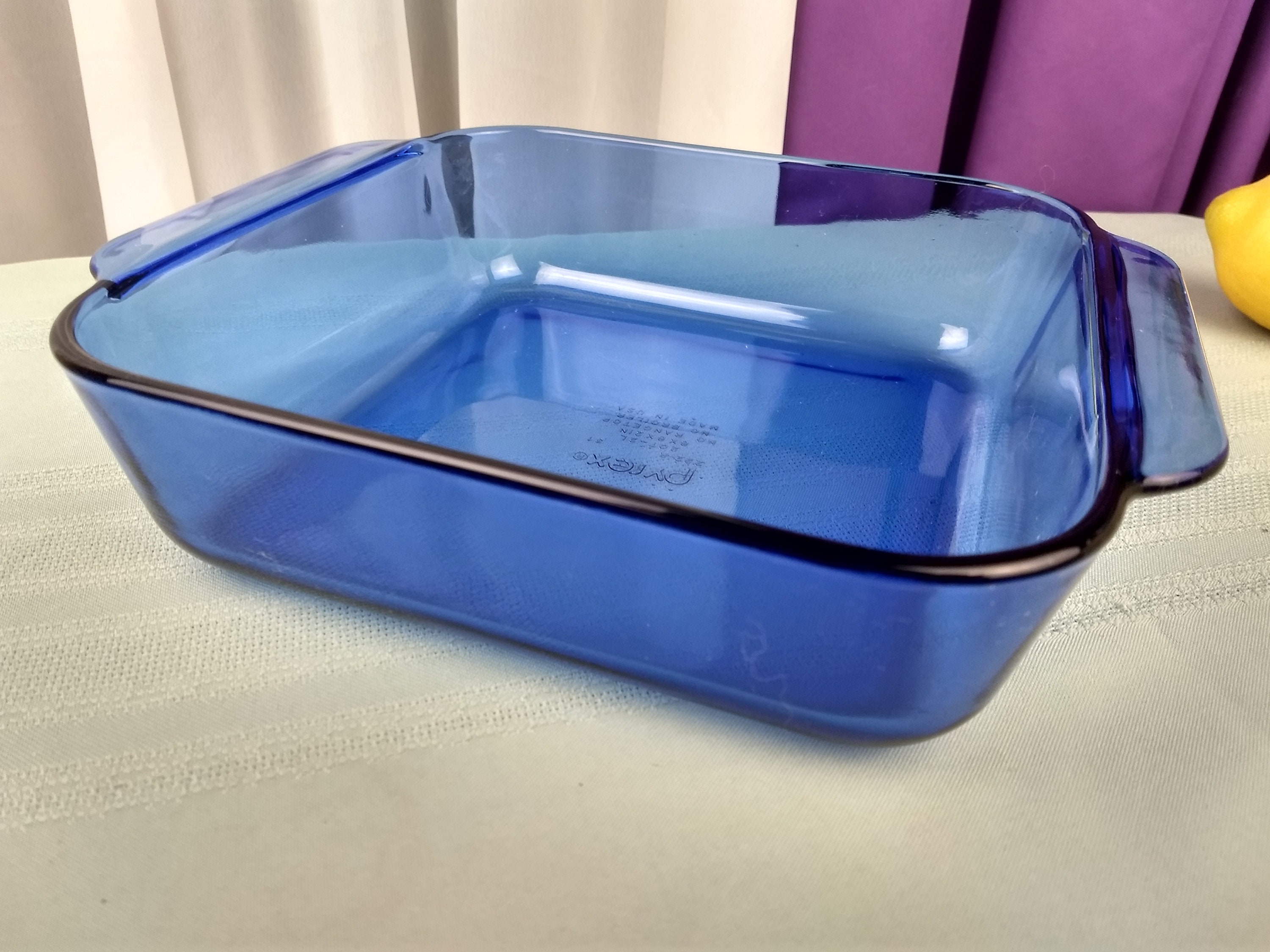 Pyrex Cobalt 222 R Brownie Pan Visionware Visions Blue 8 Inch Square