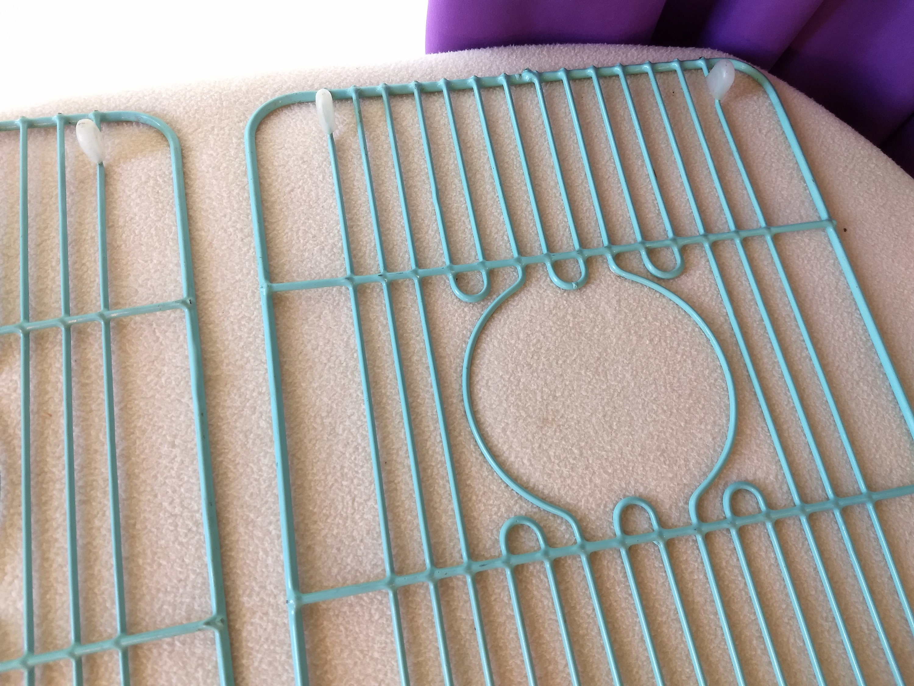 RARE Matching Set of 2 Aqua Classic Vintage Mid Century Rubbermaid Sink