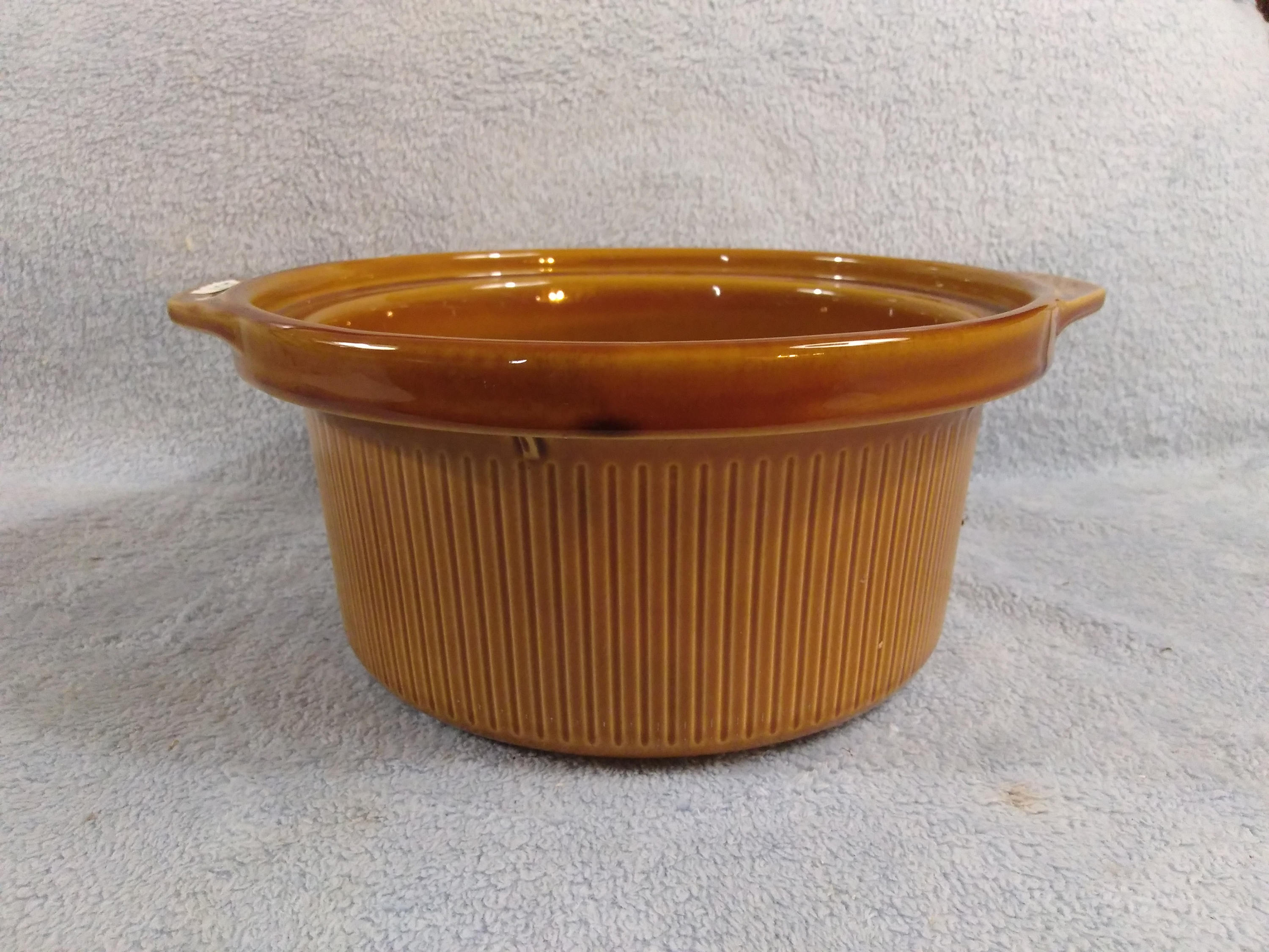 Vintage Rival Replacement Brown Ceramic Stoneware Ceramic Slow Cooker