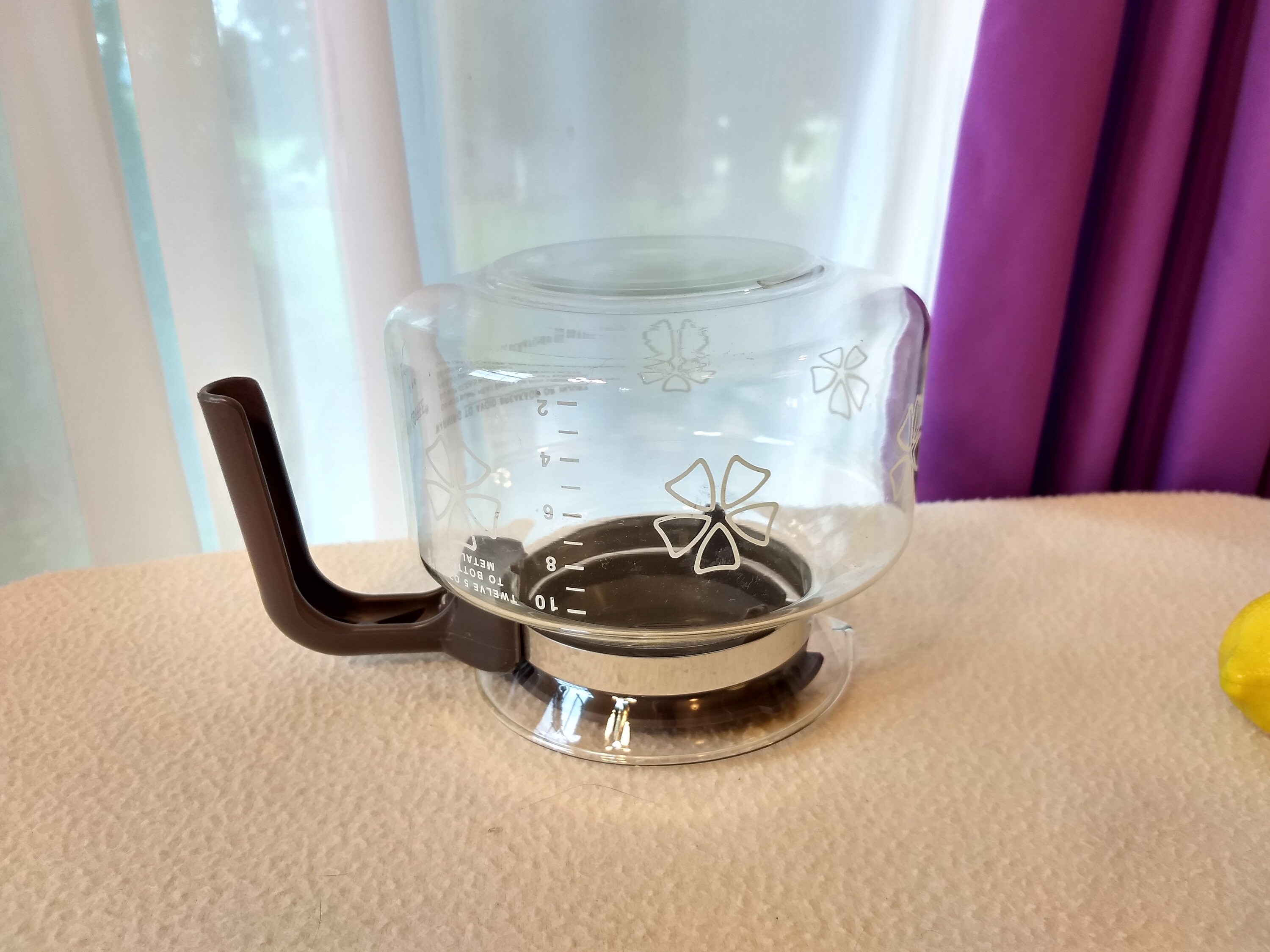 Mr. Coffee Replacement Pot Vintage 10 12 Cup Floral Design Glass