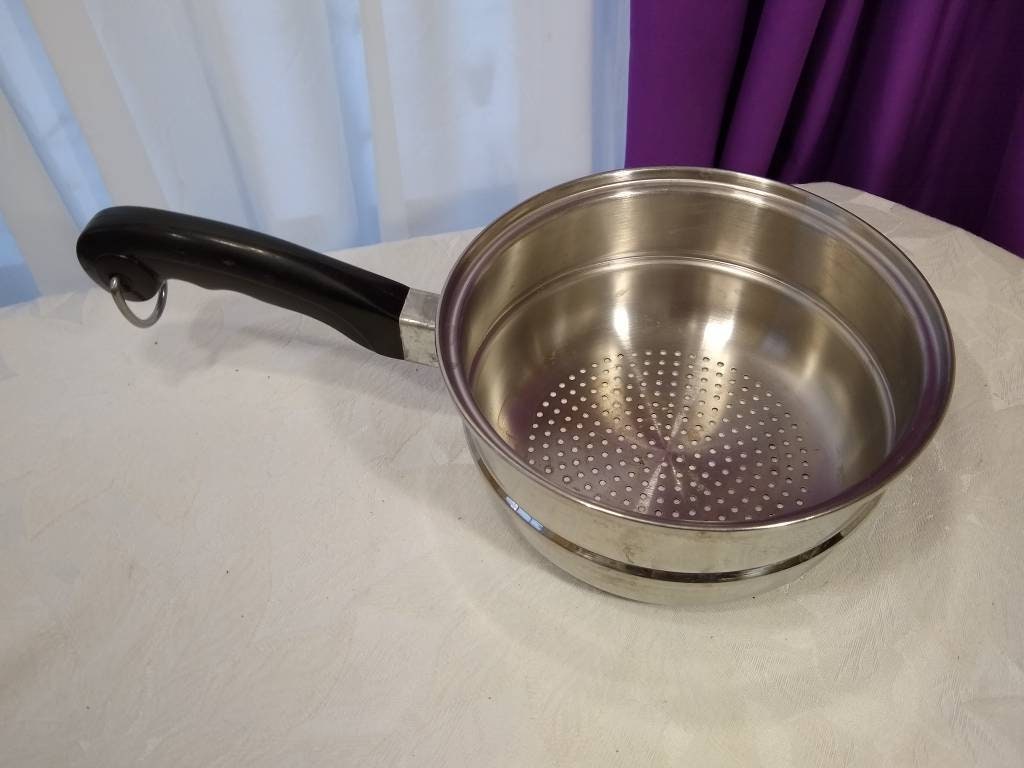 Saladmaster Stainless Steel 8 inch Pan Strainer Mid Century Cookware