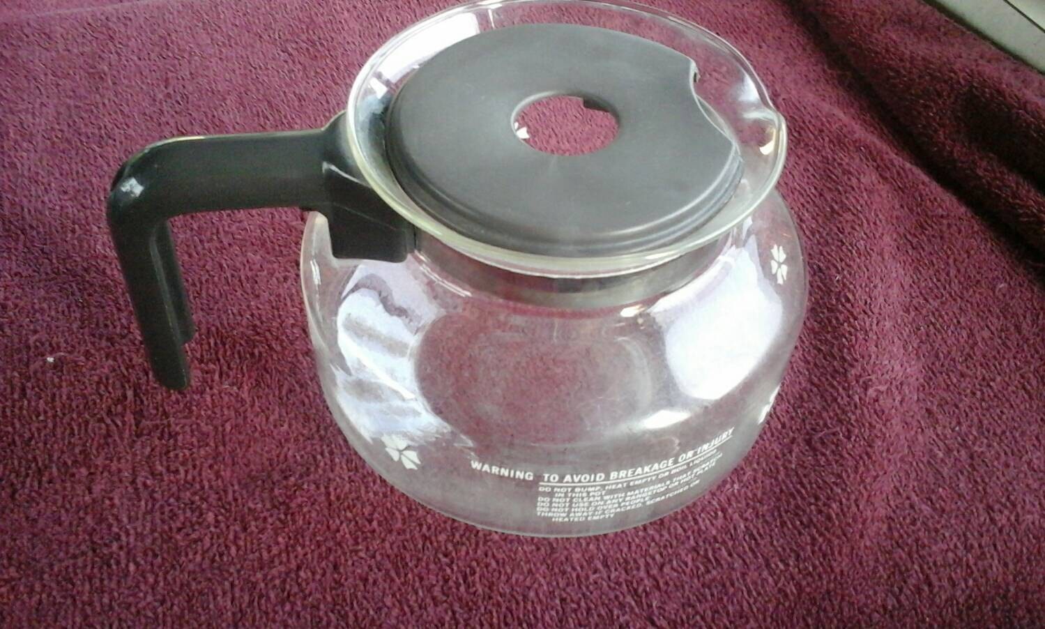 Mr Coffee Black Glass 810 Cup Replacement Carafe Pot