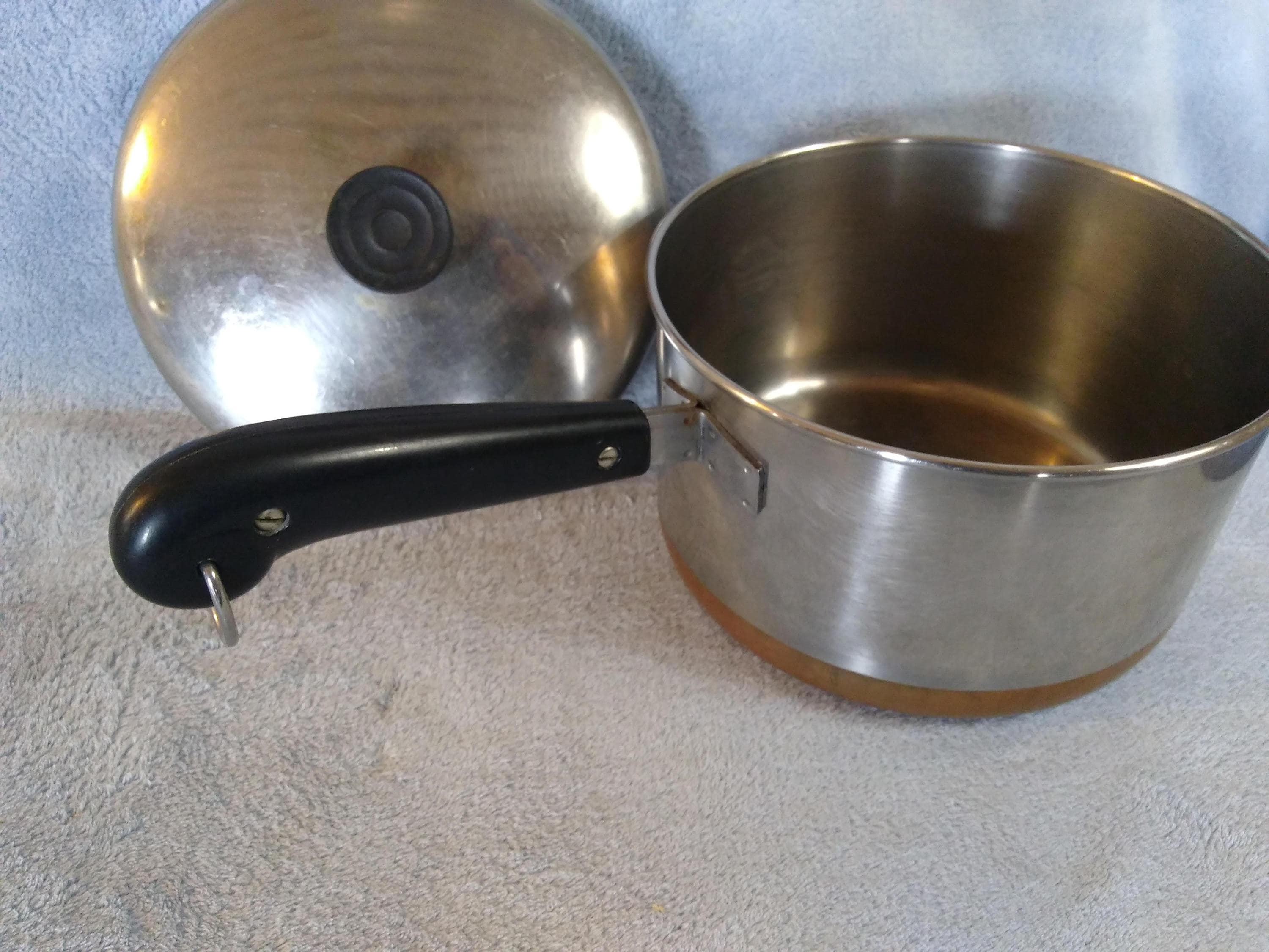 Rare Vintage 3 Quart Revereware Pan Bakelite Handle Revere Ware