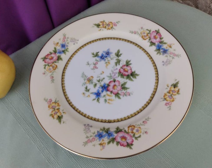 Vintage Noritake Wildfleur 10 Inch Dinner Plate 82858 Floral Pattern Antique Hand Painted Dinnerware