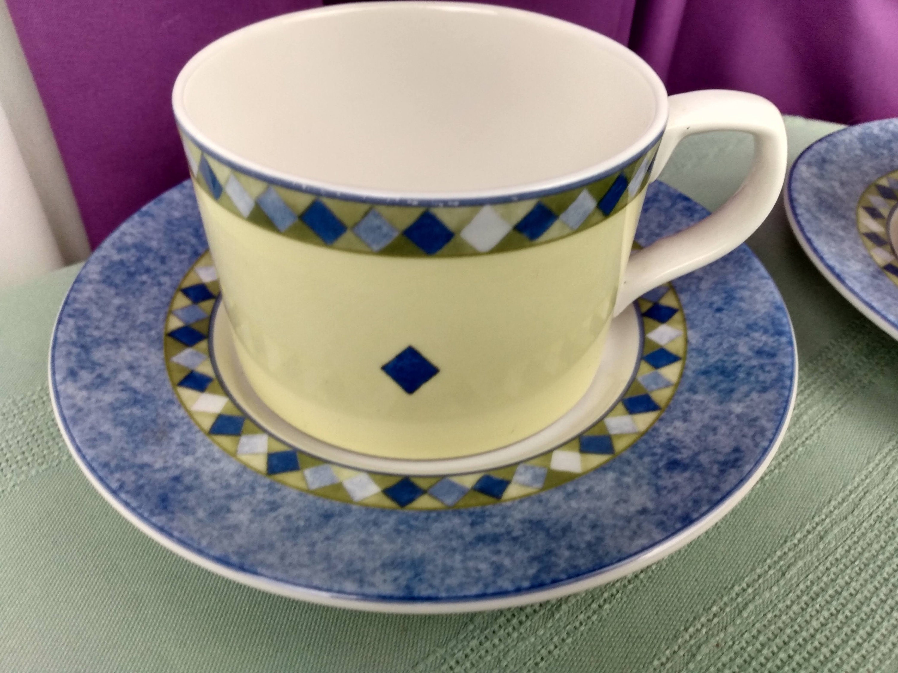 Royal Dalton Carmina Cup With Saucer Set Of 2 Fine China Large Flat