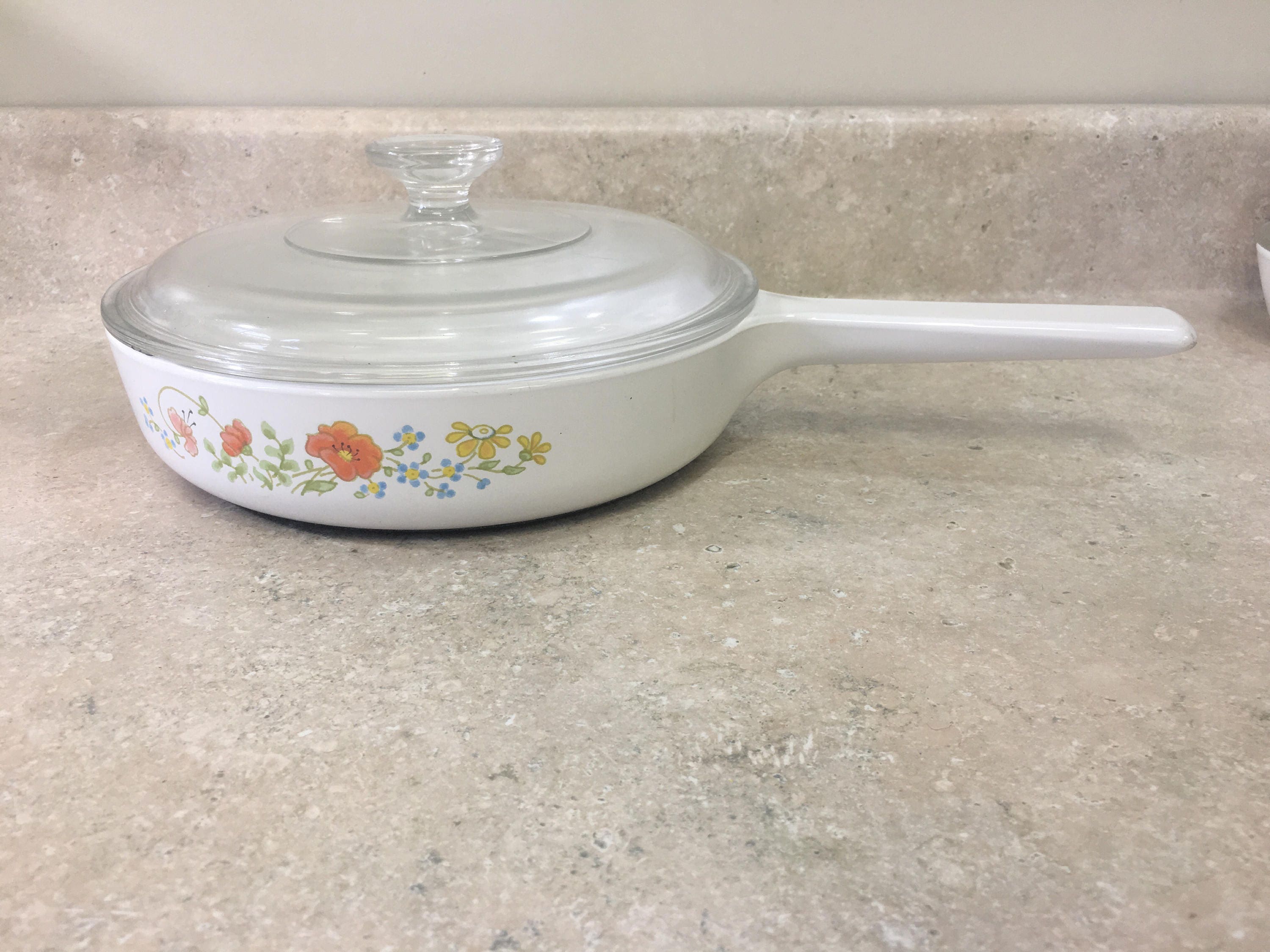 Corning Ware RangeToppers N 8 1/2 B Wildflower Poppy Aluminum Clad