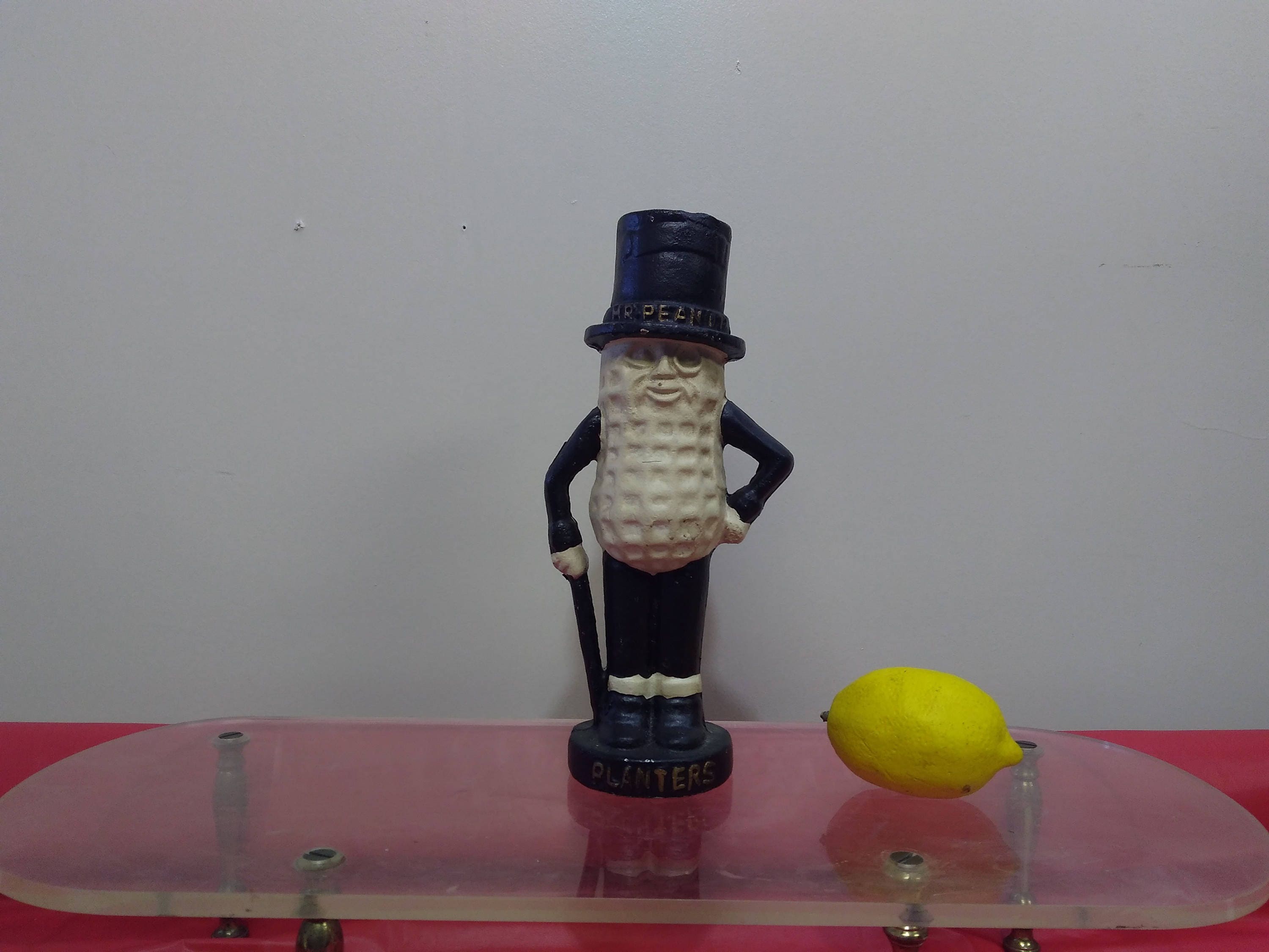 Mr Peanut Planters Peanut Man Cast Iron Piggy Still Bank 10 3/4 Inch Tall ( Larger) Door Stop