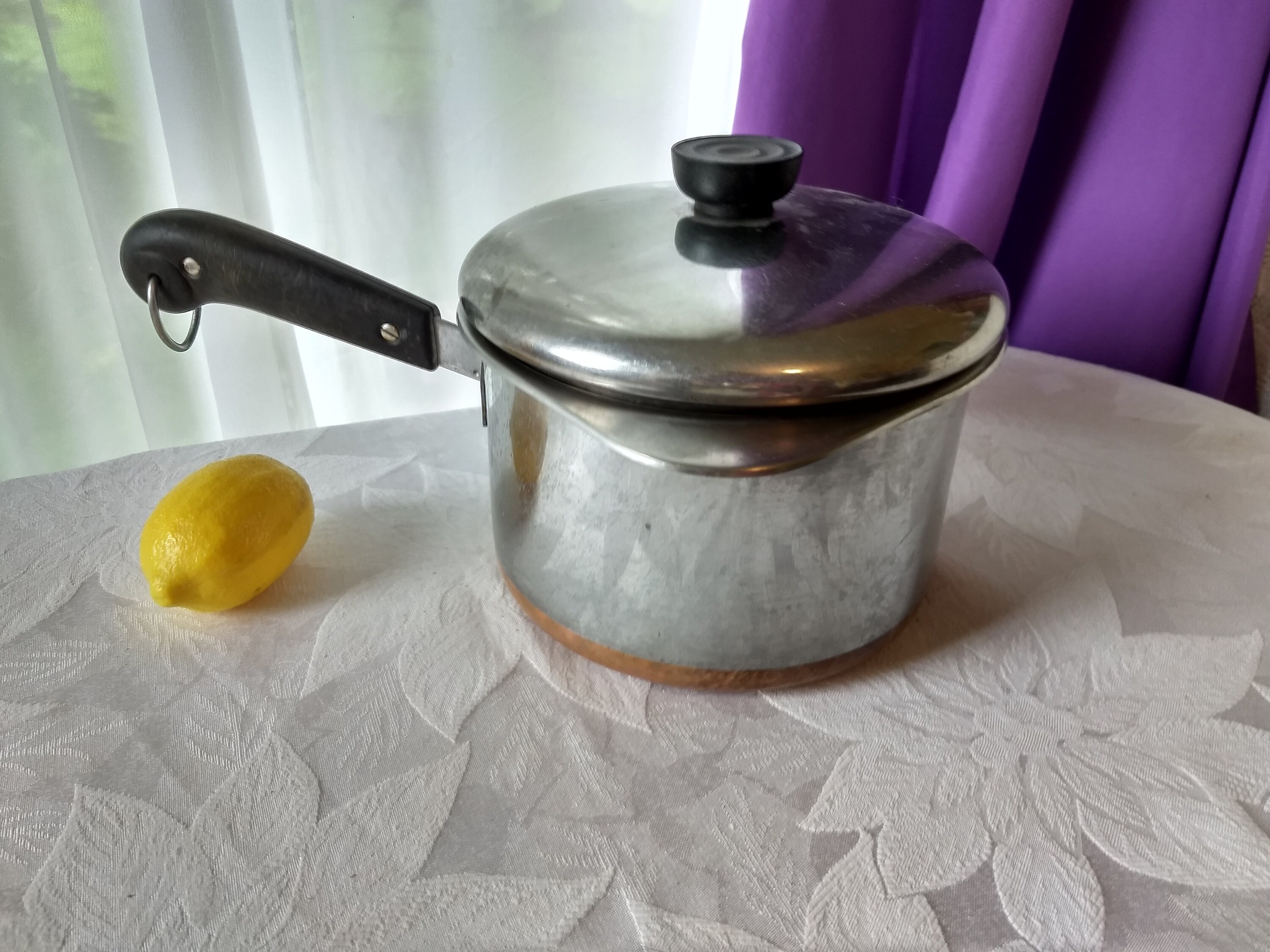 Revere Ware 1801 Stainless Steel Pot Copper Clad with Double Boiler