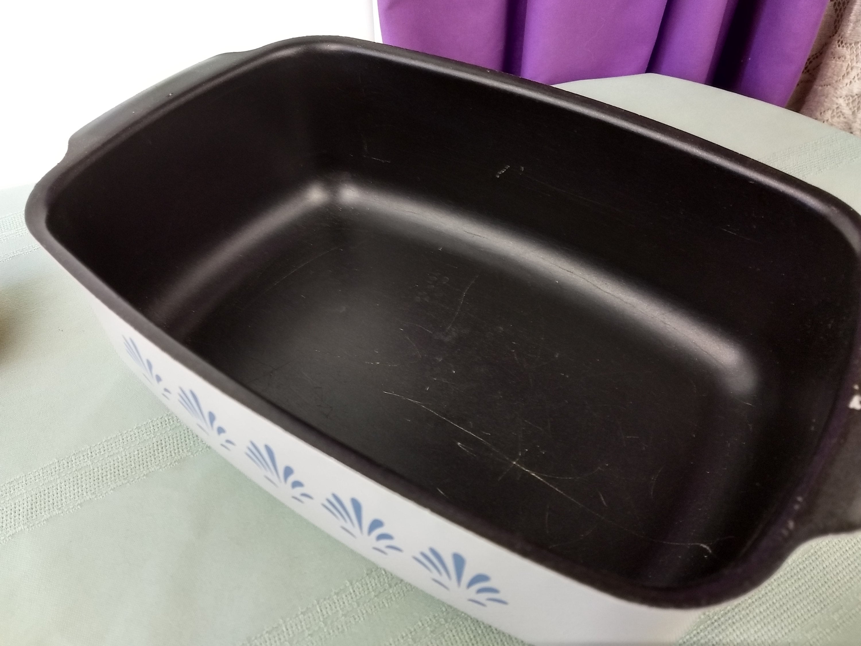West Bend 4 Quart Teflon Coated Blue Flowers On White Replacement Pan