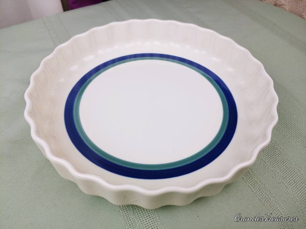 Vintage Pfaltzgraff Northwinds Quiche DIsh Pie Pan Stoneware Baking