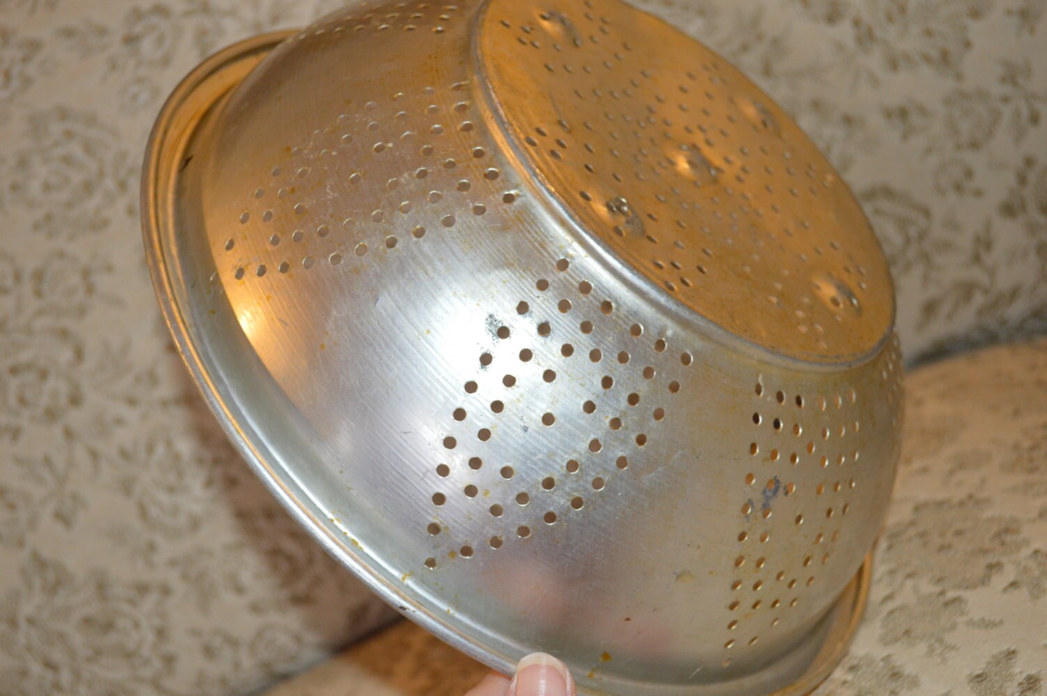Vintage Aluminum Strainer Colander Retro Vintage Kitchen