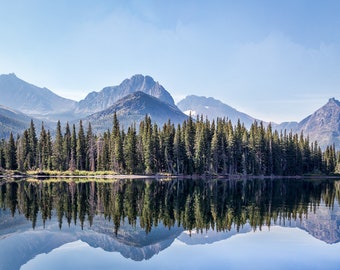 Mountain Canvas Art, Mountain Wall Art, Landscape Canvas Print, Mountain Photography, Glacier National Park, Lake Photograph, Nature Canvas