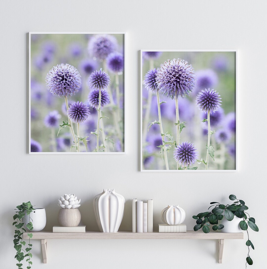 Lavender Wall Art for Cottage Chic Decor Purple Flower Etsy