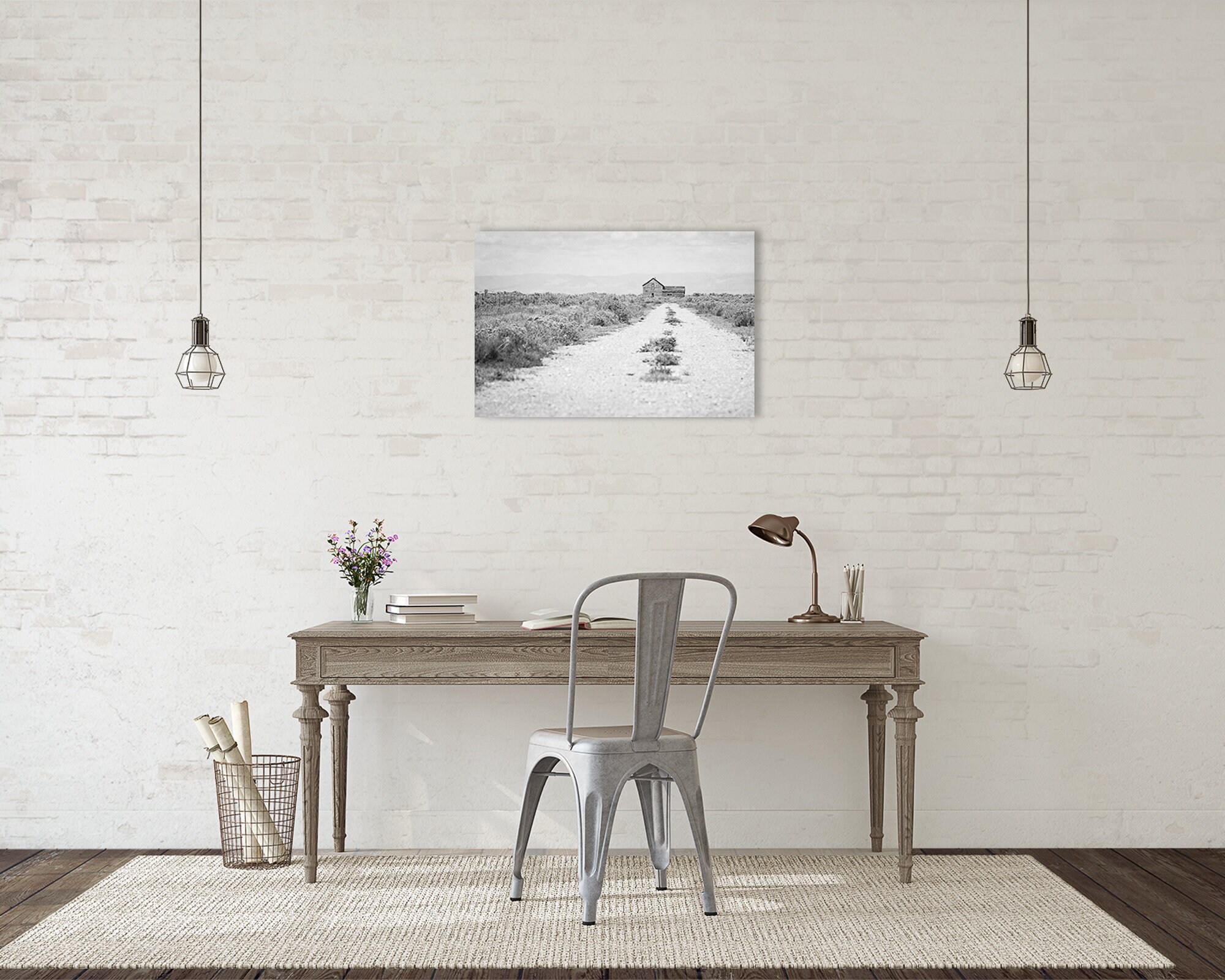 Country Western Wall Art Black and White Colorado Landscape Etsy