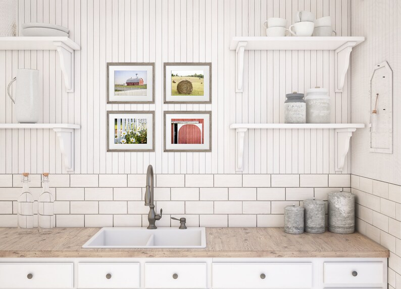 Rustic Farmhouse Wall Art for Fixer Upper Decor Set of 4 Etsy