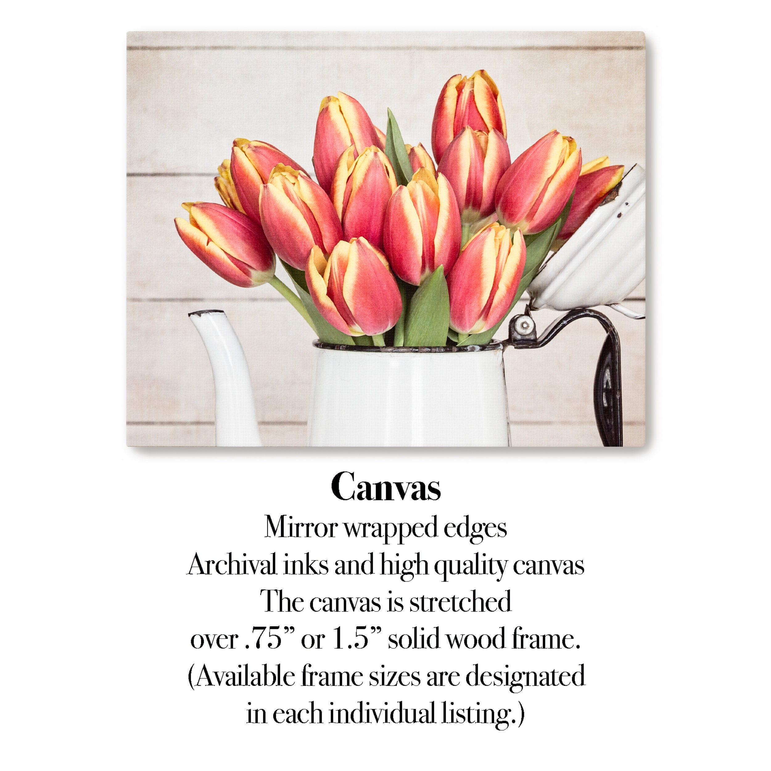 Country Kitchen Art, Tulips Wall Art Print or Canvas Art, Farmhouse ...