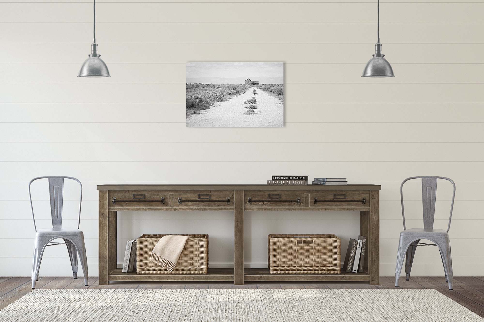 Country Western Wall Art Black and White Colorado Landscape Etsy