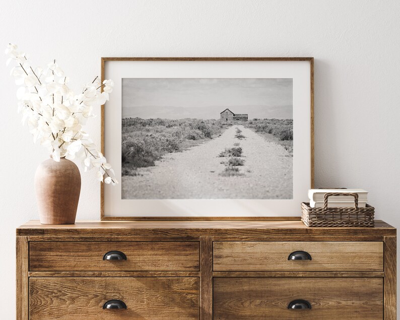 Country Western Wall Art Black and White Colorado Landscape Etsy