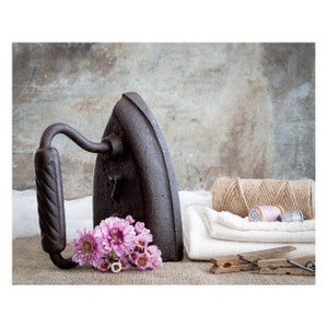 Gray Laundry Room Print or Canvas for Home Decor: Sewing Room Wall Art
