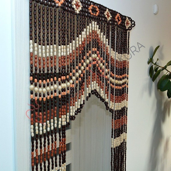 Wooden Door Curtain Wood Curtain Wood Blinds Door Beads Beaded Etsy