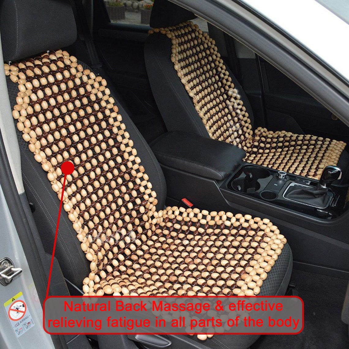 Beaded Car Seat Cover Chair Cushion Massager Wood Bead Auto Etsy