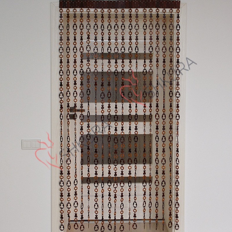Wooden Door curtain Wood curtain Wood blinds Door Beads Beaded Curtains Beaded Door Curtain Wood Bead Door Curtain Handmade Door curtain