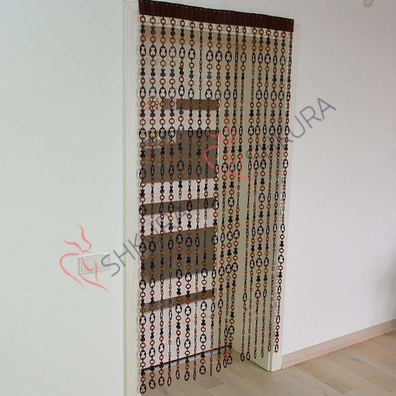 Wooden Door curtain Wood curtain Wood blinds Door Beads Beaded Curtains Beaded Door Curtain Wood Bead Door Curtain Handmade Door curtain
