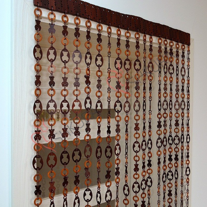 Wooden Door curtain Wood curtain Wood blinds Door Beads Beaded Curtains Beaded Door Curtain Wood Bead Door Curtain Handmade Door curtain