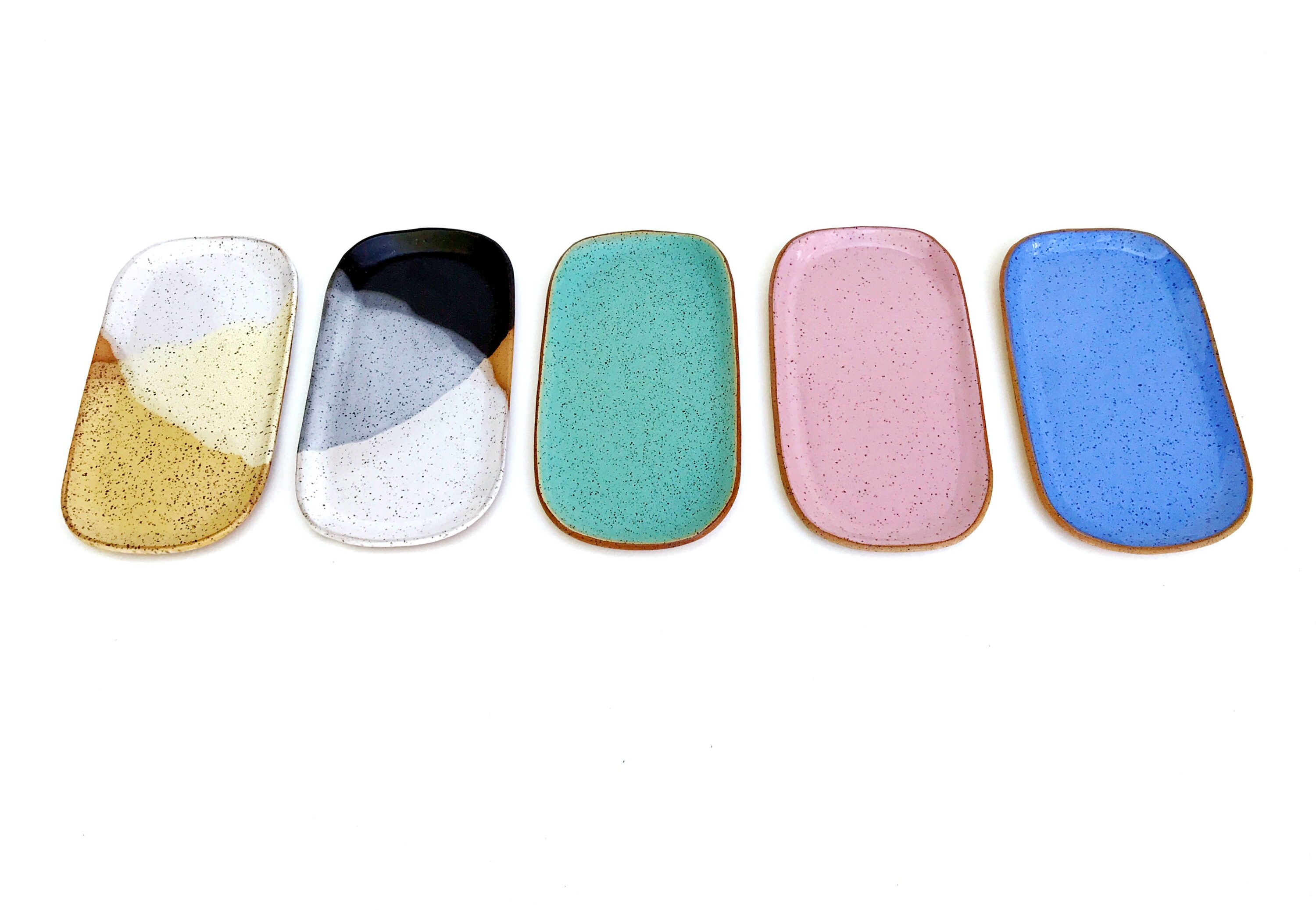 Pink Ceramic Plate / Rectangular Plant Tray / Blush Pink Etsy