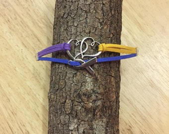 Bladder Cancer Awareness Bracelet- My Heart's with your Heart