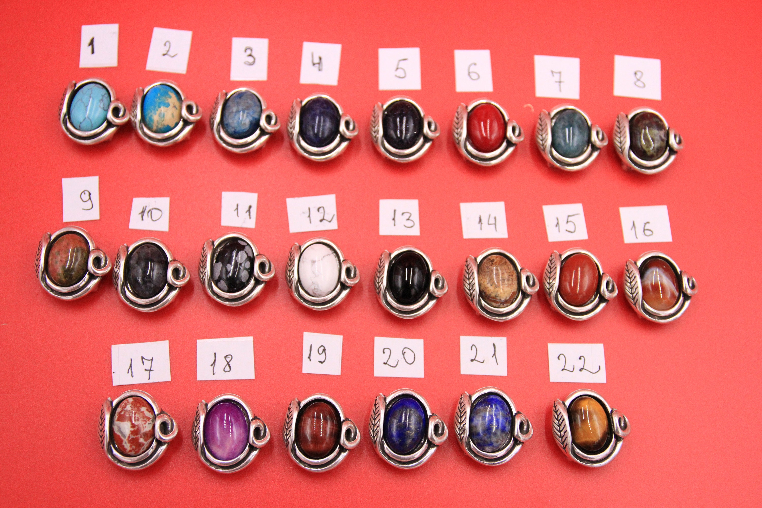 FS0596>>MADE IN EUROPE zamak slider with natural stone cabochon, slider for 20mm flat cord, 20mm cord gemstone slider, Qty1