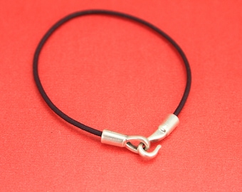 RC0138>>MADE in EUROPE 2mm round cord hook clasp, 2mm cord zamak hook clasp, (75824/02) Qty1set
